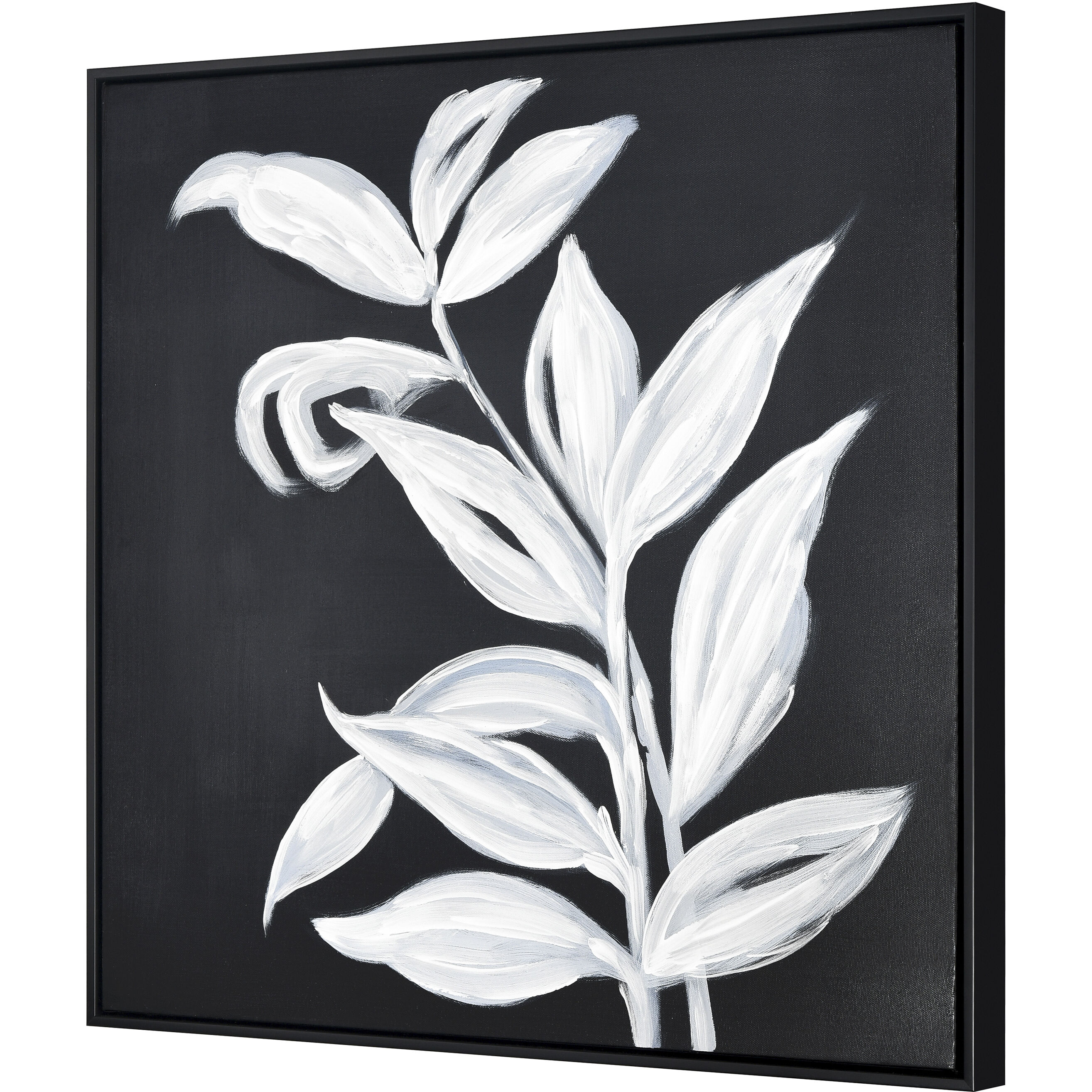 Silhouette I Black with White Framed Wall Art