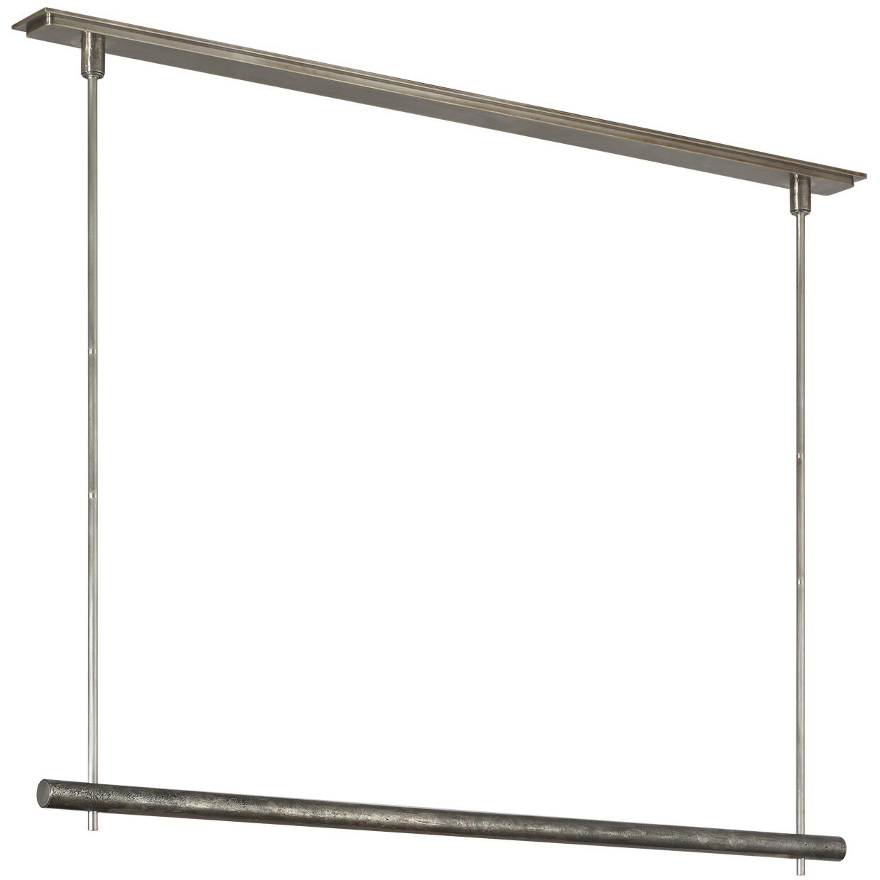 Anne-Marie Barton Stahl Linear Chandelier Ceiling Light in Museum Pewter