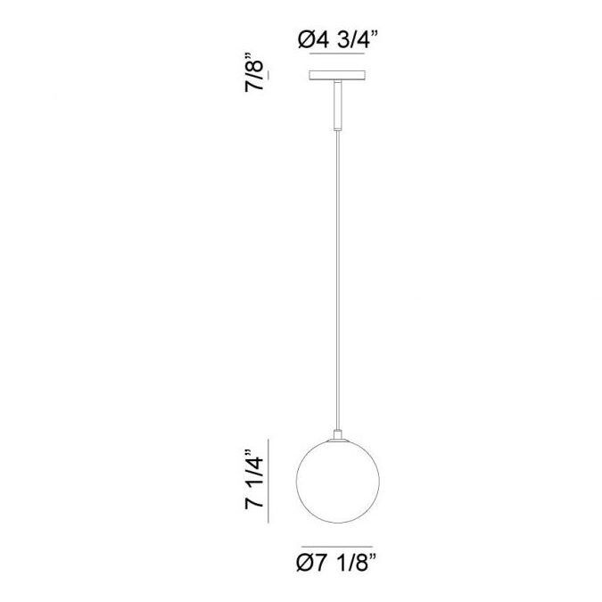 Magma LED 7.13 inch Smoke Pendant Ceiling Light