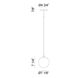 Magma LED 7.13 inch Smoke Pendant Ceiling Light