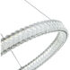Chevron LED 23.62 inch Brushed Nickel Pendant Ceiling Light