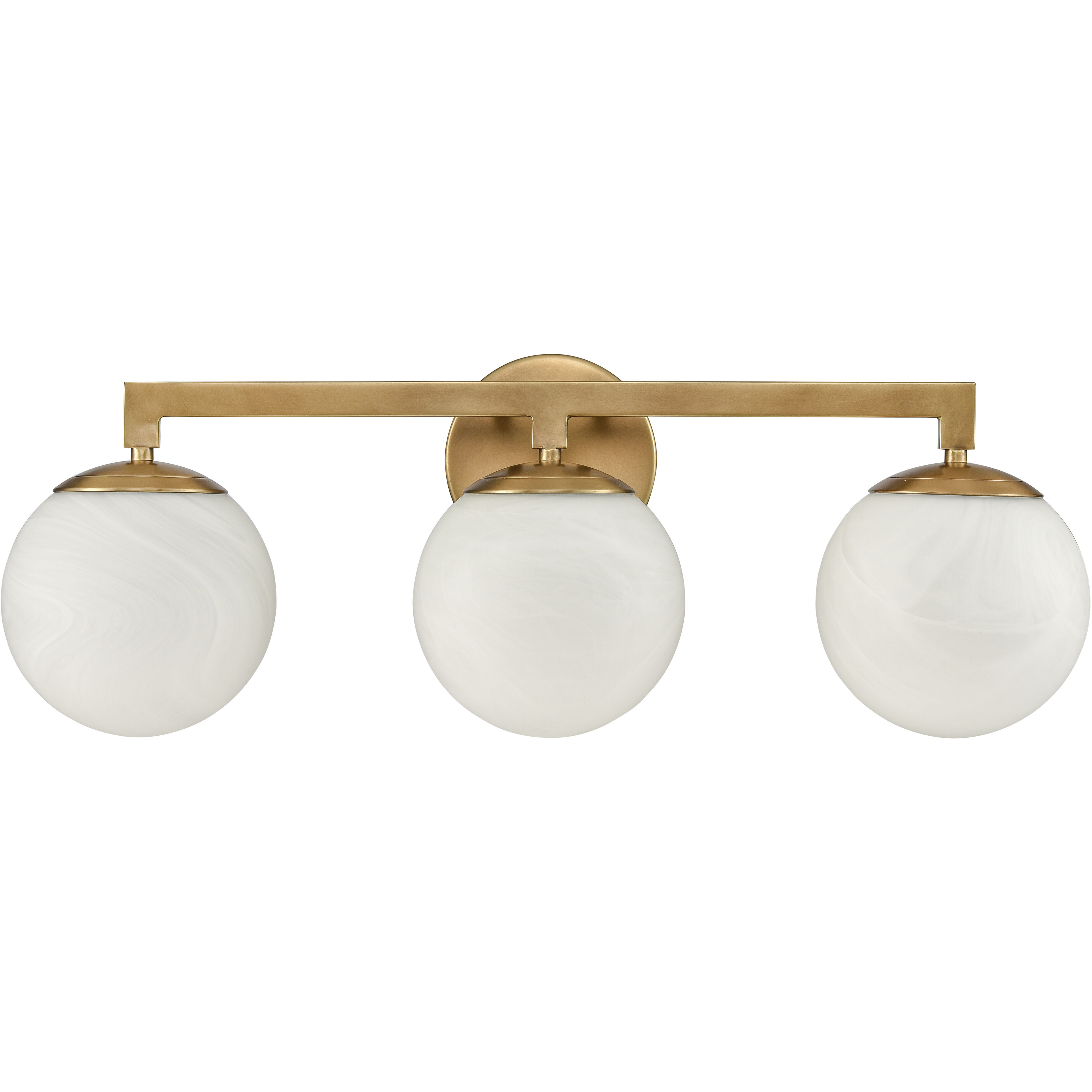 Gillian 3 Light 24 inch Natural Brass Vanity Light Wall Light