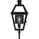 Rue De Royal 1 Light 20.5 inch Earth Black Outdoor Wall Lantern, Medium