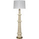 Rowan 70 inch 60.00 watt Cream Wood Beads Floor Lamp Portable Light, Inline