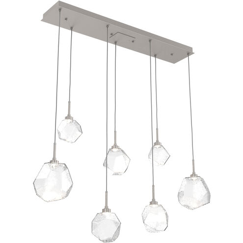 Gem LED 46.7 inch Beige Silver Linear Pendant Ceiling Light in Metallic Beige Silver, Clear, 2700K LED, Multi-Port