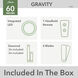 Gravity 60 inch Matte Silver with Light Gray Oak Blades Ceiling Fan