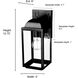 Beaufort 1 Light 12.75 inch Powder Coated Black Outdoor Wall Sconce
