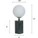 Amabel 13 inch 15 watt Green Marble Table Lamp Portable Light