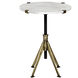 Edith 24.5 X 20.5 inch Antique Brass Adjustable Side Table, Small