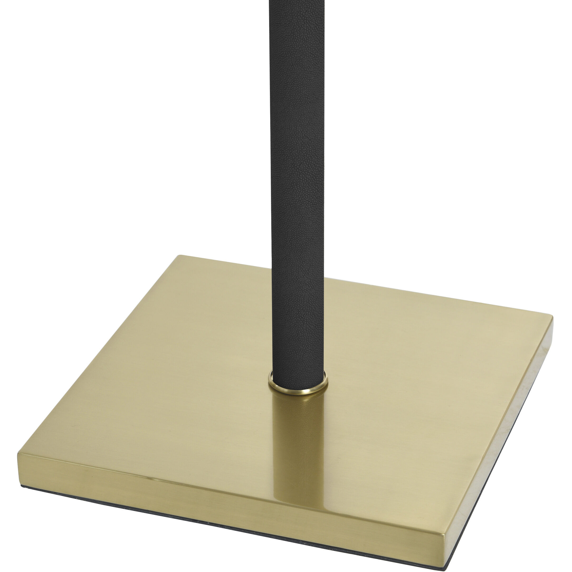 Dann Foley - Shagreen 63 inch 60.00 watt Black Shagreen and Brushed Brass with White and Black Floor Lamp Portable Light