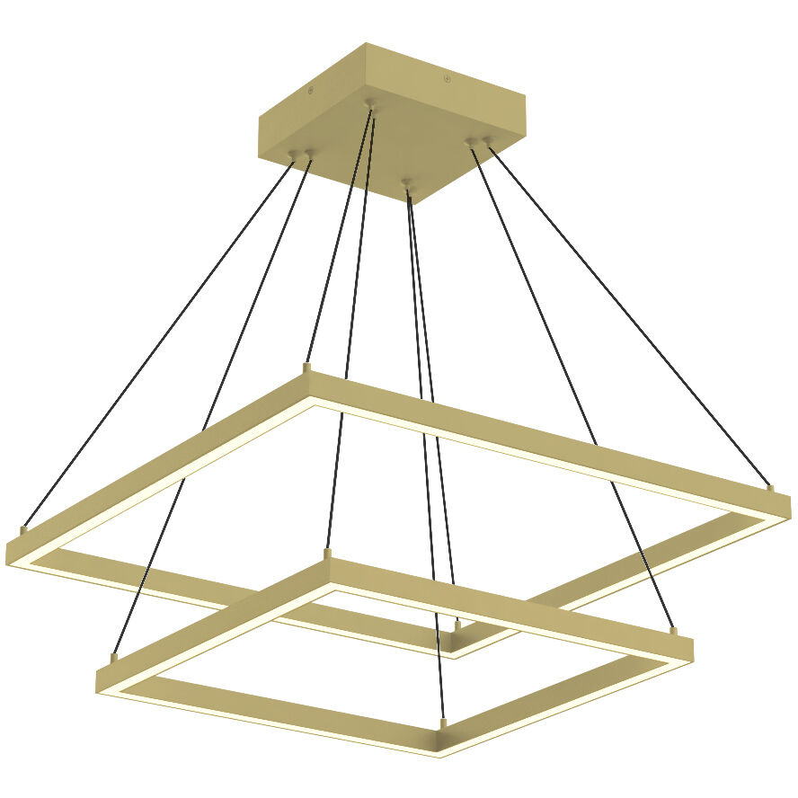 Piazza LED 23.63 inch Brushed Gold Chandelier Ceiling Light