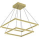 Piazza LED 23.63 inch Brushed Gold Chandelier Ceiling Light