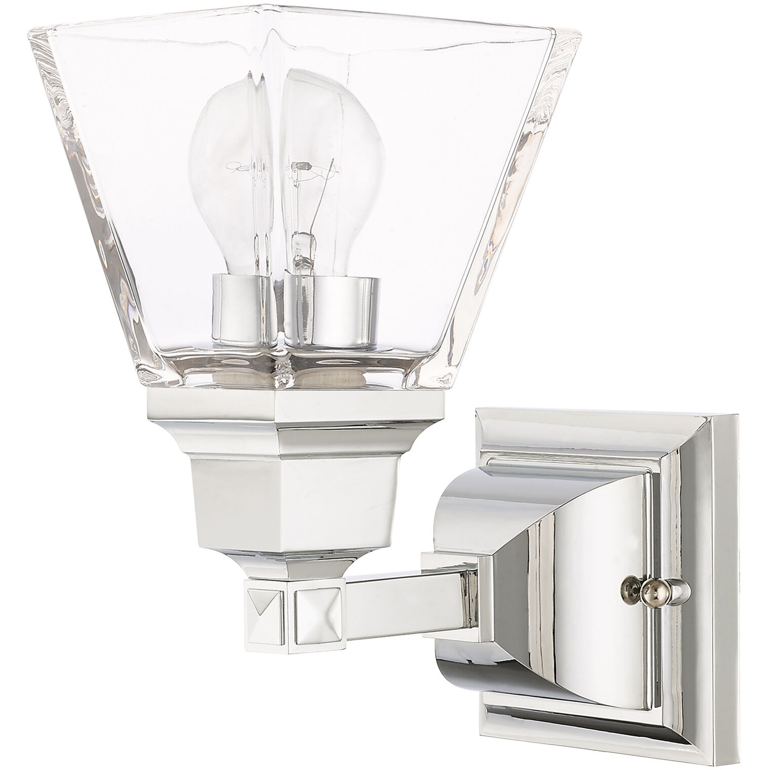 Mission 1 Light 5 inch Polished Chrome Sconce Wall Light