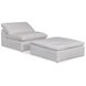 Terra Condo 19 inch White Ottoman