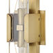Monte 2 Light 5 inch Heritage Brass Bath Light Wall Light