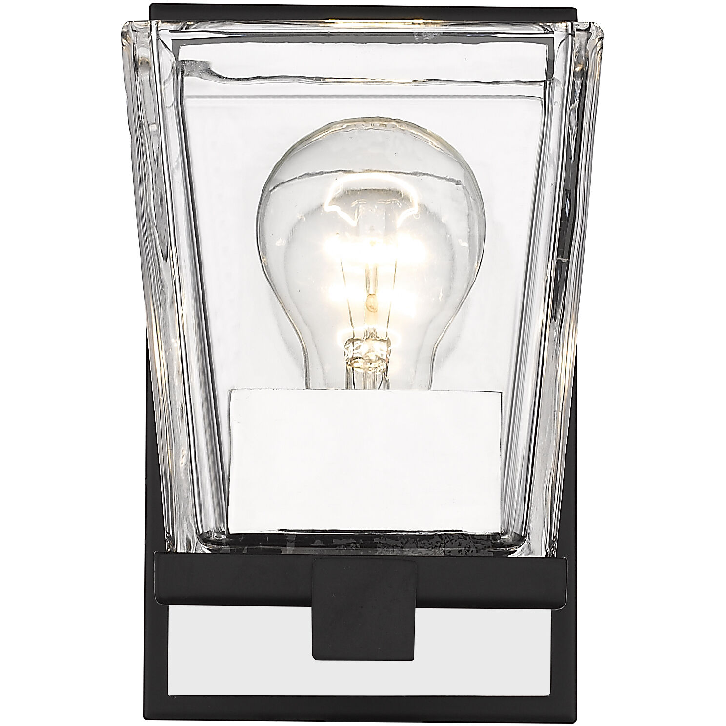Bleeker Street 1 Light 5 inch Matte Black and Chrome Wall Sconce Wall Light