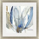 Refined Blue and Beige and Gray and Metallic Framed Art