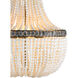 Hedy 3 Light 22 inch Pyrite Bronze/Cream/Gray Chandelier Ceiling Light, Marjorie Skouras Collection