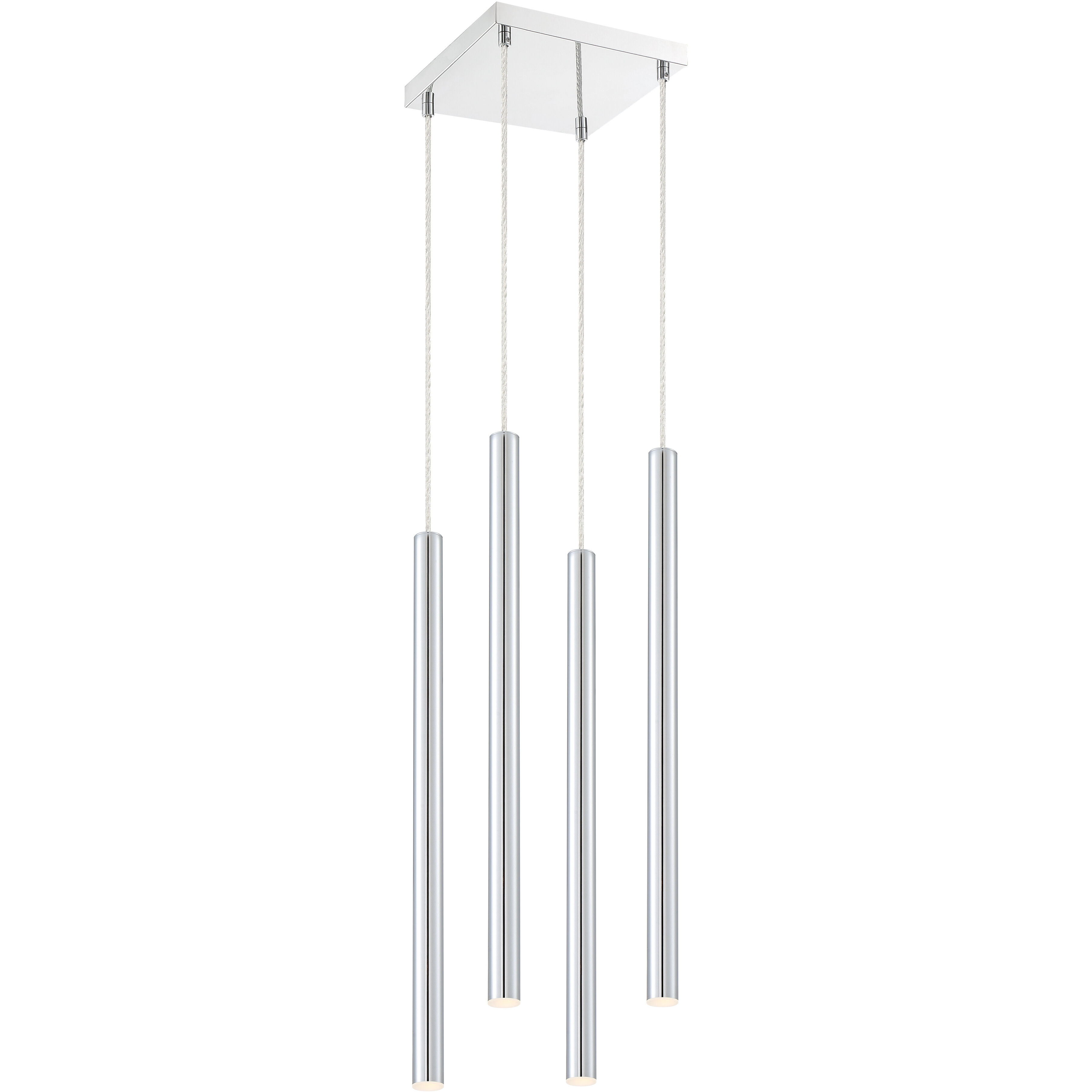 Forest LED 9.5 inch Chrome Chandelier Ceiling Light in 4, 15, Chrome Steel