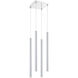 Forest LED 9.5 inch Chrome Chandelier Ceiling Light in 4, 15, Chrome Steel