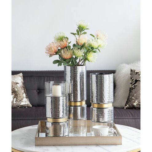 Halloway 15.2 X 5.9 inch Candle Holder in Silver