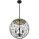 Cayman 3 Light 18 inch Black Pendant Ceiling Light