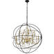 Cordelia 12 Light 44 inch Black and Gold Pendant Ceiling Light