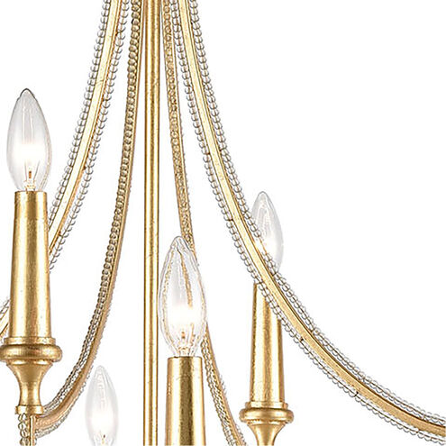 Harry 12 Light 38 inch Parisian Gold Leaf Chandelier Ceiling Light