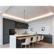 Tremolo 4 Light 60 inch Textured Black and Champagne Gold Linear Chandelier Ceiling Light