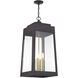 Oslo 4 Light 13.75 inch Bronze with Antique Brass Candles Outdoor Pendant Lantern