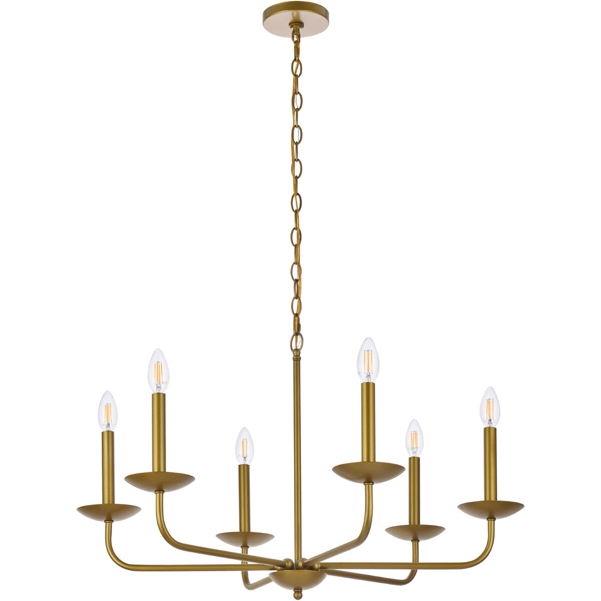 Cohen 6 Light 30 inch Brass Pendant Ceiling Light