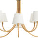 Treble 8 Light 43 inch Natural Chandelier Ceiling Light