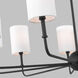 Foxdale 9 Light 36 inch Midnight Black Chandelier Ceiling Light