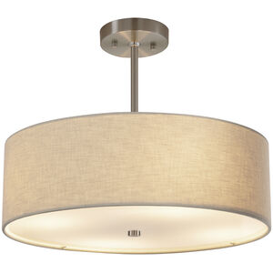 Textile LED 18 inch Brushed Nickel Pendant Ceiling Light