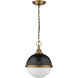 Peyton 2 Light 11.5 inch Matte Black and Factory Bronze Pendant Ceiling Light