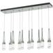 Link 10 Light 44.5 inch Vintage Platinum Pendant Ceiling Light, Standard Pipe