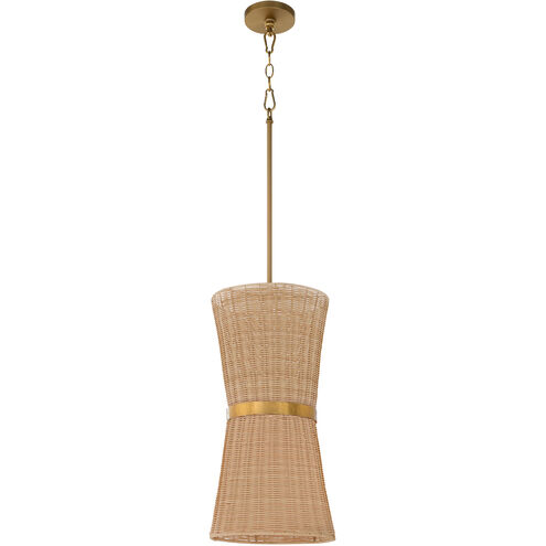 Fairview 2 Light 10.25 inch Brushed Brass Pendant Ceiling Light