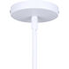 Channel 1 Light 20 inch White Pendant Ceiling Light