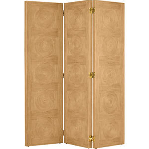Santos 76 inch Sea Sand/Brass Room Divider Screen