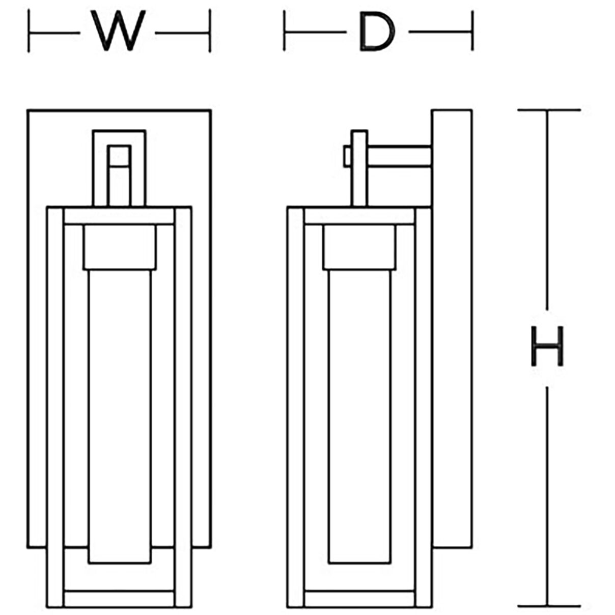 Avery LED 19 inch Black Outdoor Wall Sconce