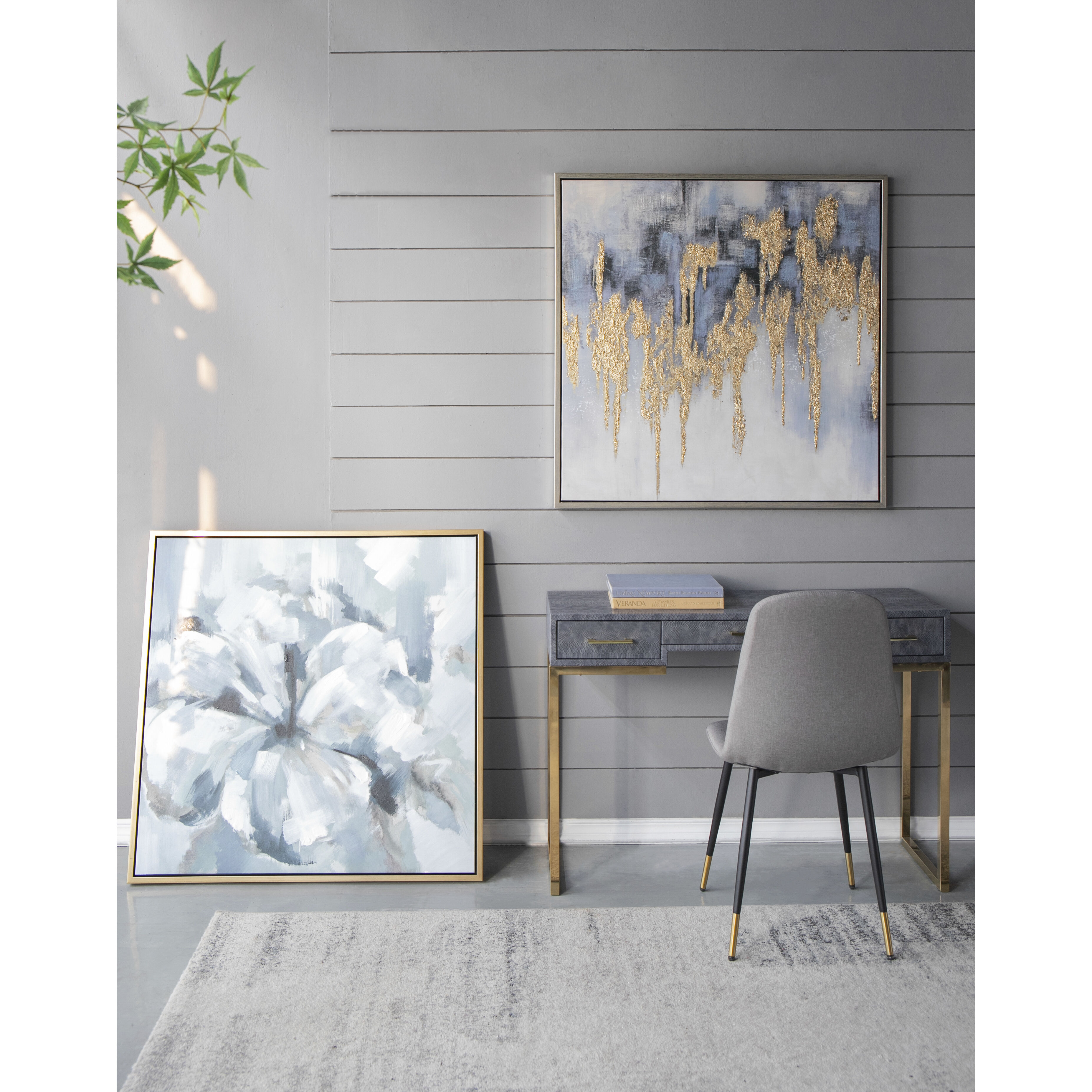 Summer Grey/Blue/Gold Wall Art
