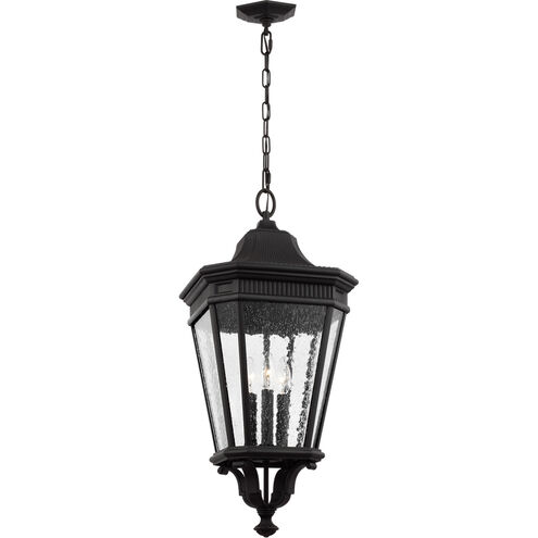 Cotswold Lane 3 Light 12 inch Black Outdoor Pendant, Medium