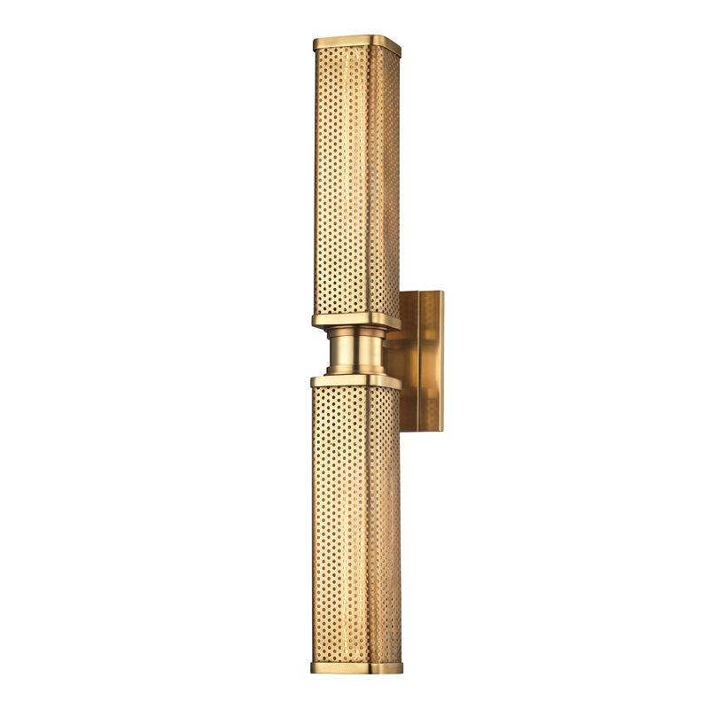 Gibbs 2 Light 4.5 inch Aged Brass Wall Sconce Wall Light