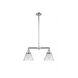 Franklin Restoration Large Cone LED 21 inch Polished Chrome Chandelier Ceiling Light in Clear Glass, Franklin Restoration