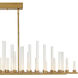 Trinity LED 48 inch Heritage Brass Chandelier Ceiling Light, Linear & Oval