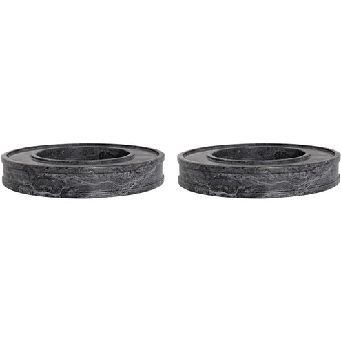 Kafka Black Marble Tray, Set of 2