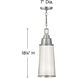 Coastal Elements Miles LED 7 inch Satin Nickel Outdoor Hanging Lantern