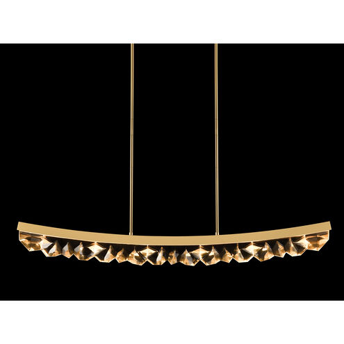Arcus 1 Light 57.13 inch Aged Brass Linear Pendant Ceiling Light