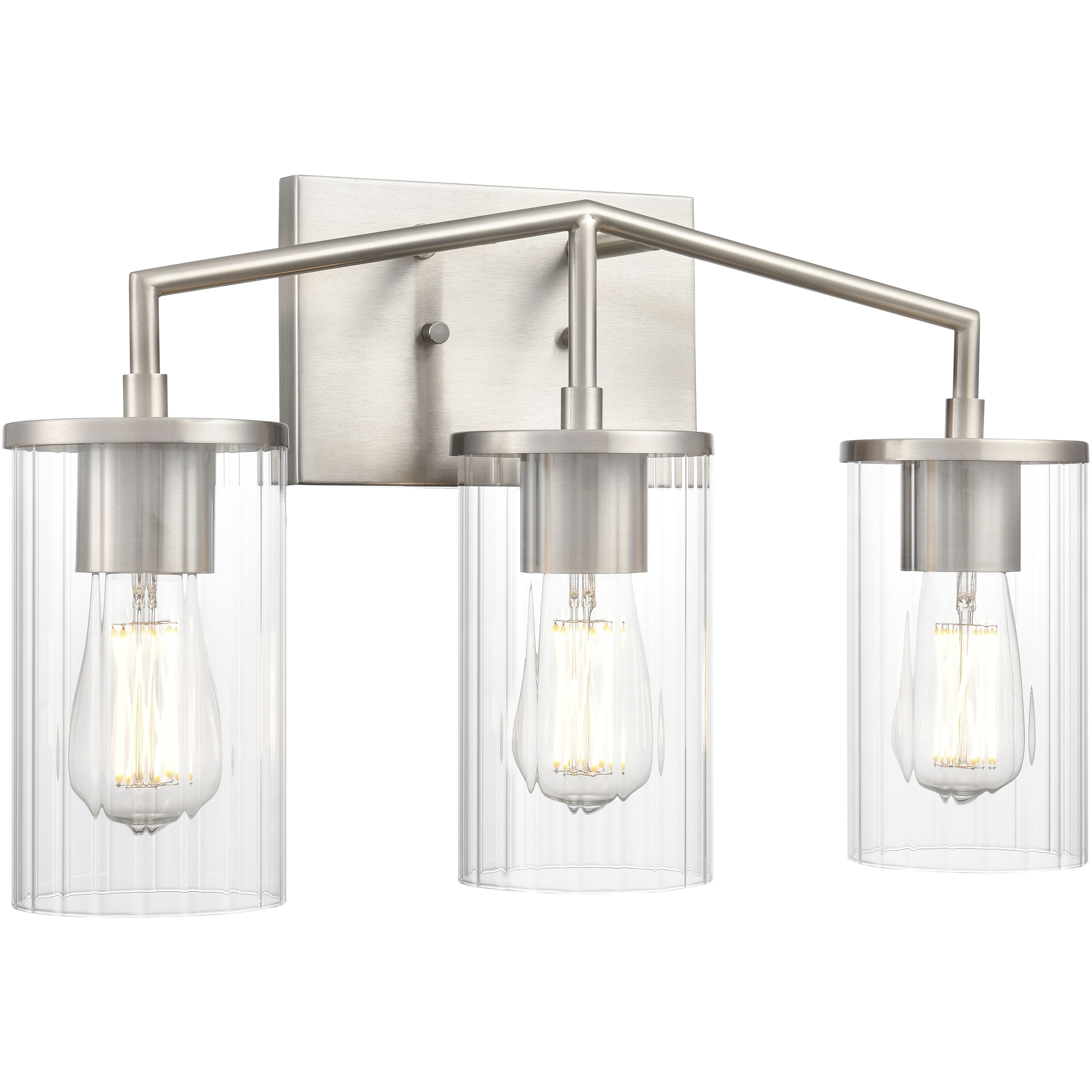 Beverlly 3 Light 20 inch Brushed Nickel Bathroom Vanity Light Wall Light