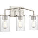 Beverlly 3 Light 20 inch Brushed Nickel Bathroom Vanity Light Wall Light